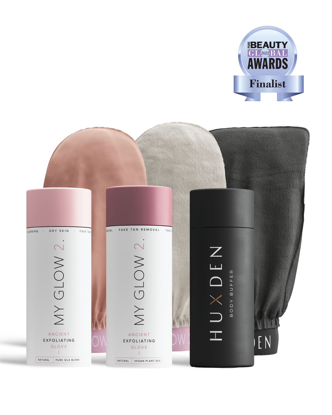 My Glow 2 Original Glove + Fake Tan Glove + Male Body Buffer